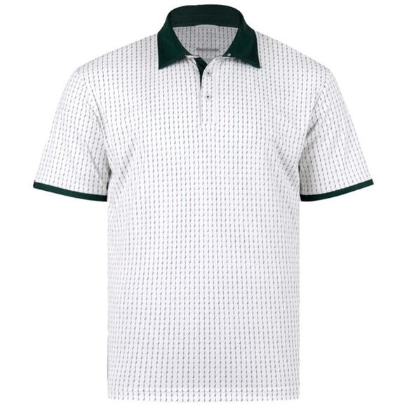 SWANNIES GOLF Mens Miles Polo Short Sleeve Hunter Green White Size XXL - Picture 16 of 16
